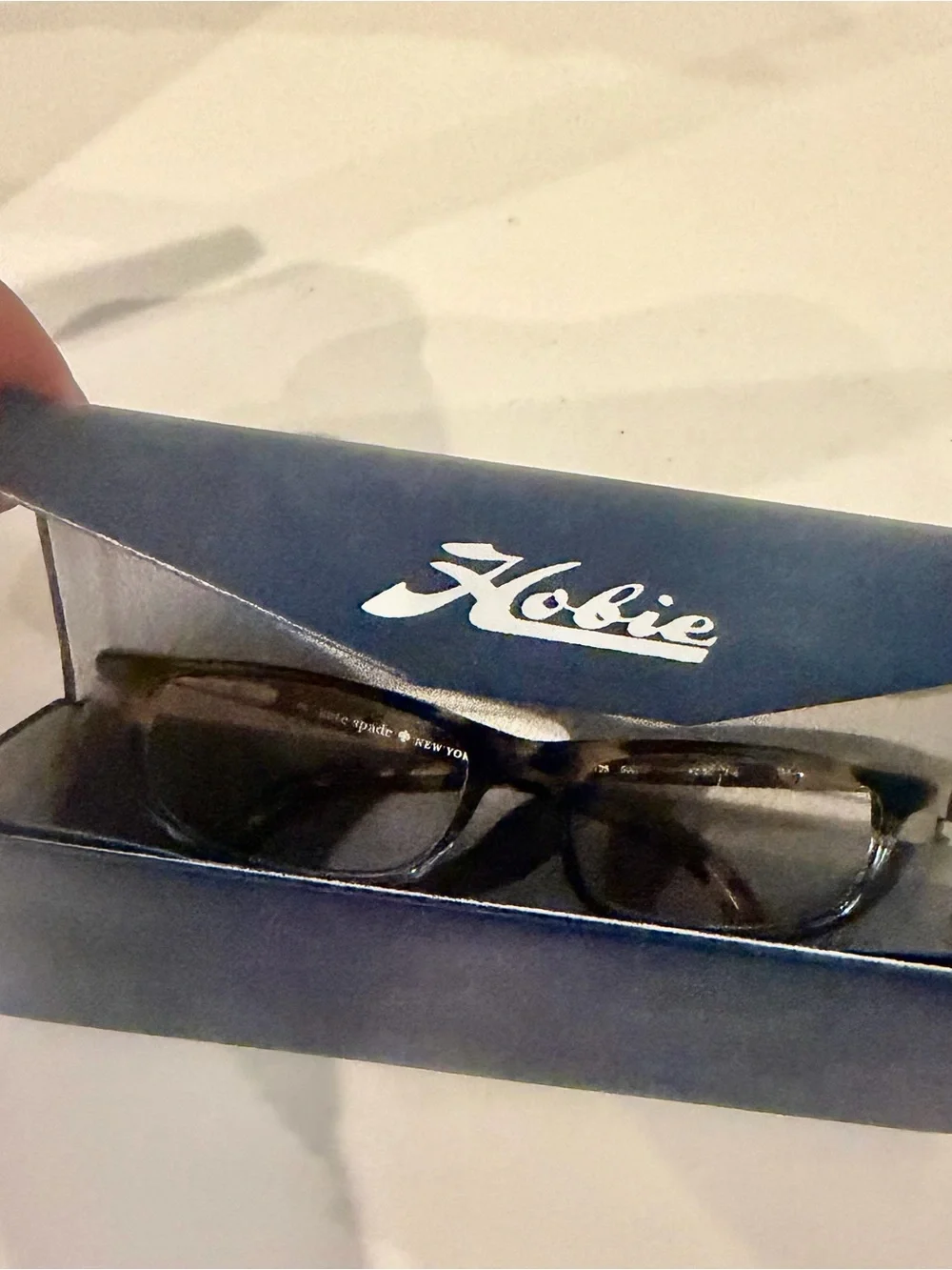 kate spade Tortoiseshell and Blue Rectangular Reading Eyeglasses +2.50